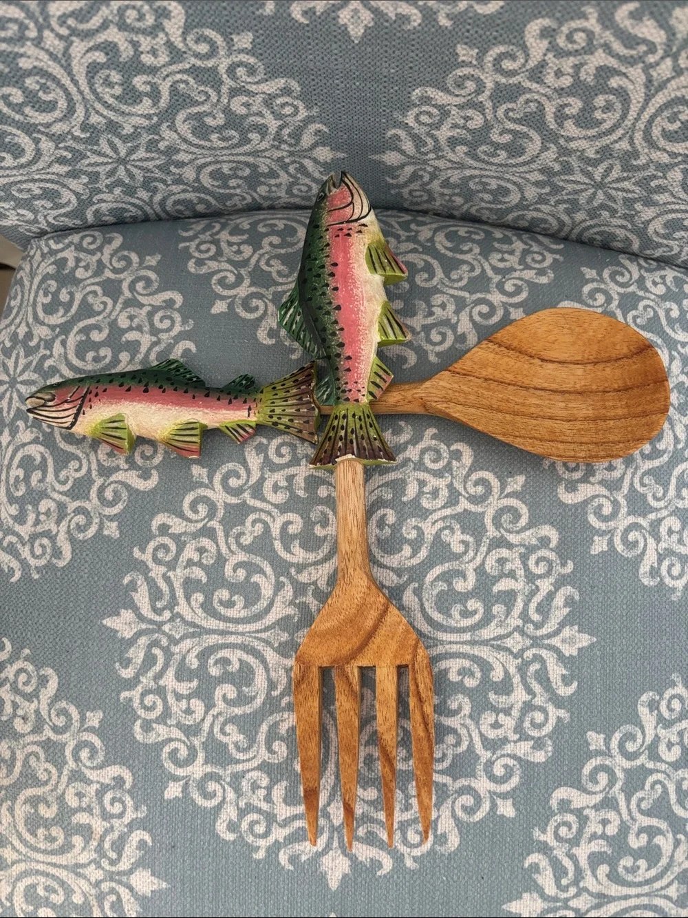 Fish salad for and spoon
